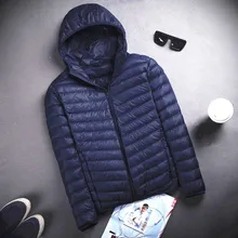 

Men Lightweight Down Jacket Men's Stand-up Collar Large Size Youth Ultra-light Slim Down Short Jacket