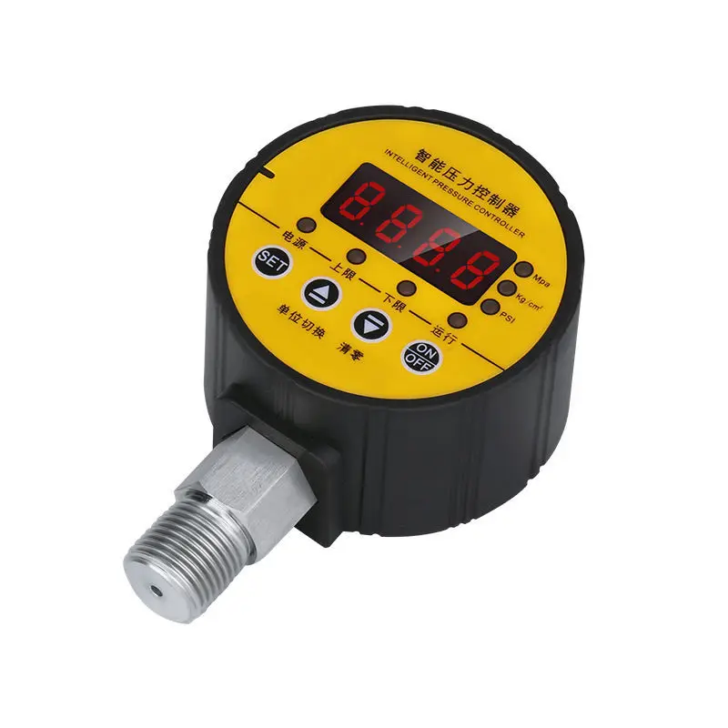 Intelligent Digital Display Pressure Switch Controller Pressure Gauge Water Pump Pipeline Pressure Difference Meter 0-60mPA force measuring instruments Measurement & Analysis Tools