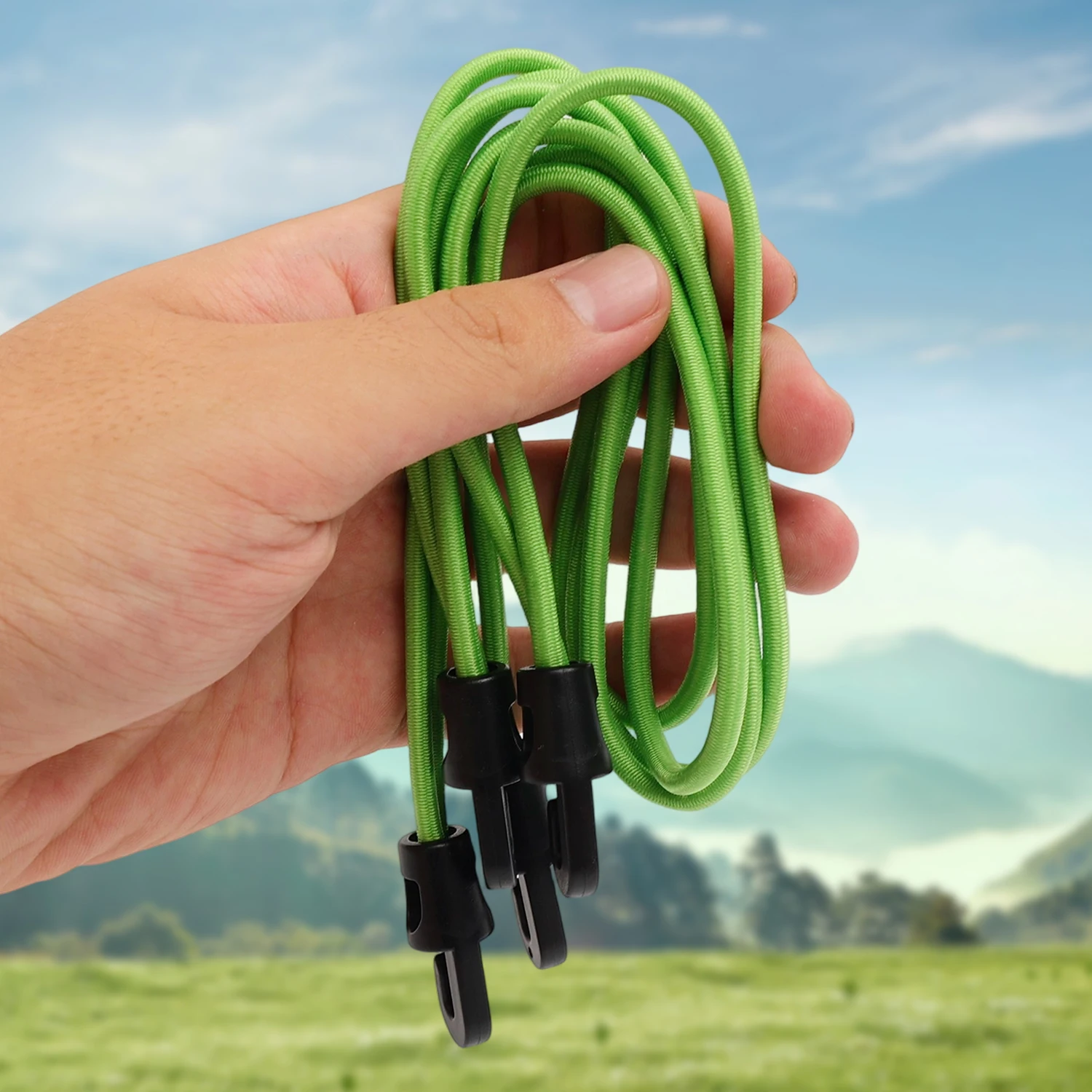 Description Picture 2 of item6/1Pcs Bungee Cord Set Tied Rope High Elasticity Luggage Straps Rope for Bikes Tie Downs Camping & Cars Cord High ElasticityTie