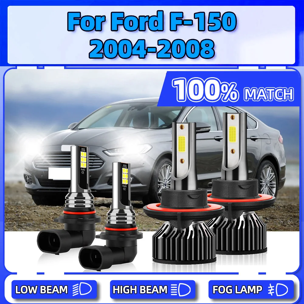 

240W Canbus LED Headlight 6000K Auto Fog Lamps 12V Plug And Play Car Headlamp 40000LM For Ford F-150 2004 2005 2006 2007 2008