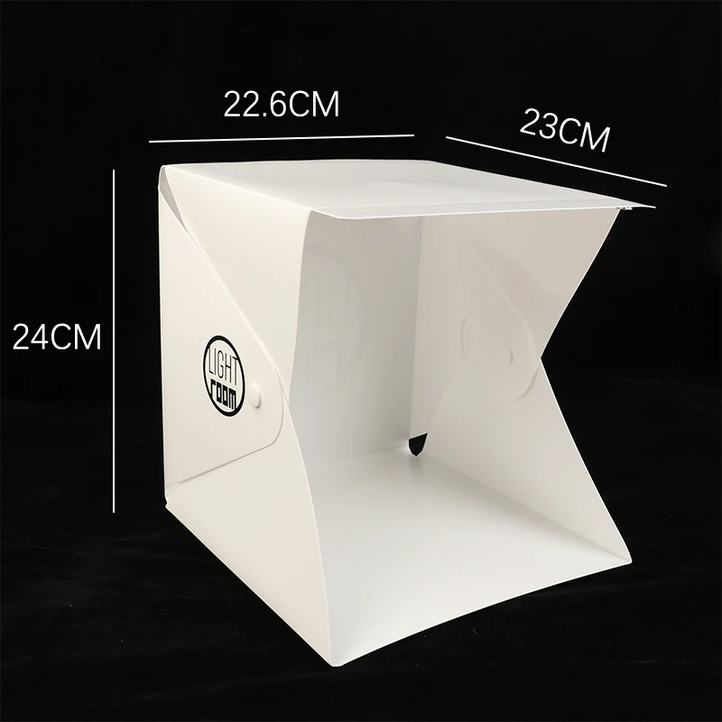 Tabletop Folding Lightbox Shooting Softbox Mini Photo Studio 2 Led Lights Soft Box For Product Photography 22.6*23*24cm images - 6