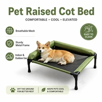 Hot Sale Summer Pet Elevated Bed, Moisture-Proof Breathable Mesh, Detachable & Washable Camping Cot for Medium Large Dogs Cats 1