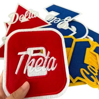 Classic Sorority Greek Alphabet Iron-On Patches | Delta Sigma Theta, SGRho Machine Embroidery Greek Letters for Clothing - Image 2