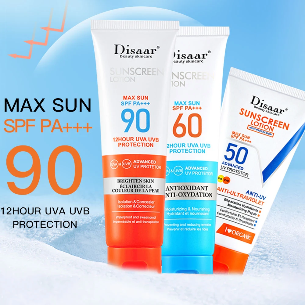 Disaar Facial Sunscreen Spf 50/60/90 Uv Protective Sun Cream Moisturizing Skin Body Sunscreens