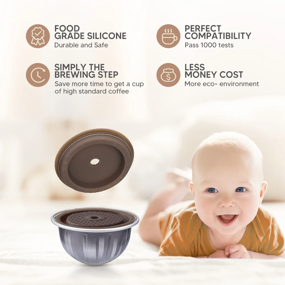 ICafilas Reusable Capsule For Nespresso Vertuo Coffee Capsule