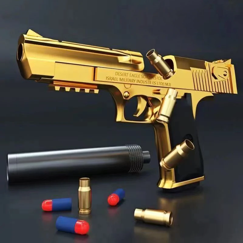 Shell Ejection G17 Soft Bullet Toy Gun Desert Eagle Airsoft Pistol Foam Launcher for Kids Boys Gift CS Shooting Games Weapons 5