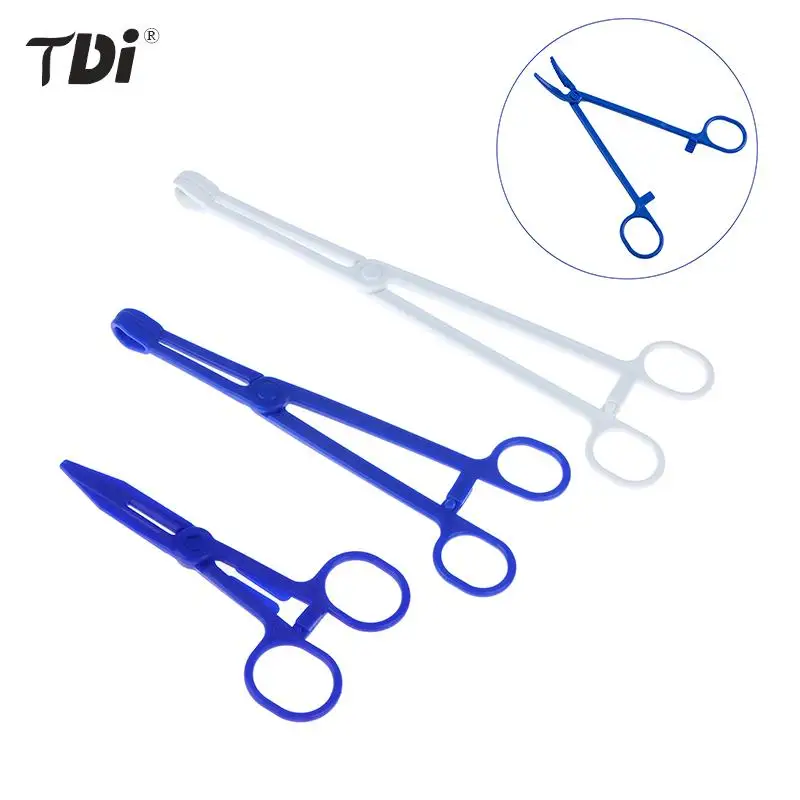 

1Pcs Medical Use Plastic Hemostat Forceps Sharp Mouth Pliers Surgical Cottonball Sponge Clamp Outdoor First Aid Tools