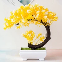 Crescent Style Bonsai Simulation Plant Thousand Layer Flower Bonsai Home Decoration Fake Floral Creative Gift Ornaments 3