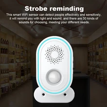 

Tuya Doorbell Alarm WiFi Automation Infrared Strobe Detector Volume Adjustable APP Notification Intelligent Door Alert
