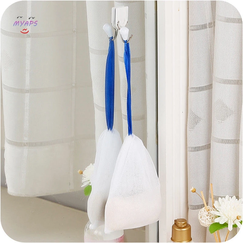 10pcs Facial Cleanser Manual Foaming Net Bag Wash Face Soap Liquid Soap Whipped Mousse Bath Shower Blister Foaming Net 4