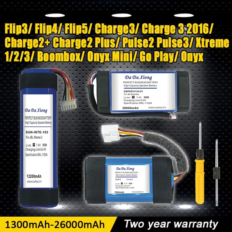 Dadaxiong Speaker Battery Per Jbl Charge Flip Clip Pulse Xtreme 2 3 4 5 Boomboox1 Per Harman Kardon Go Play Onyx Mini Bateria