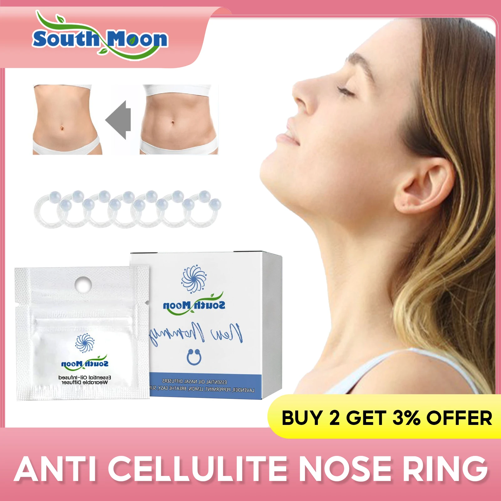 Weight Loss Nose Rings Detox Body Shaping Remove Cellulite Thin Belly