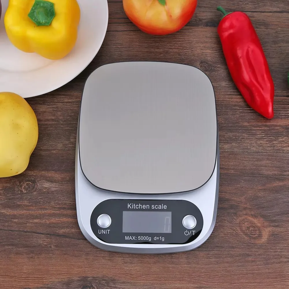 Electronic Scale Silver Kitchen LCD