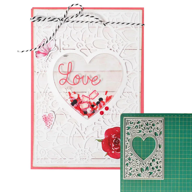 

Love Framework Metal Cutting Dies diy Scrapbooking Photo Album Decorative Embossing Paper Card Crafts Die