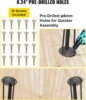 Hairpin Metal Table Legs 28 Inch Desk  Set of 4 Heavy Duty Bench  3-Rod Metal Furniture  Wrought Iron Coffee Table 6