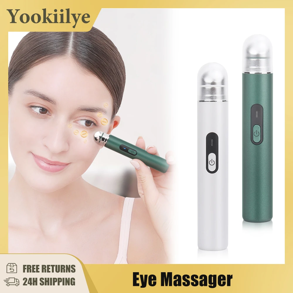 Electric Eye Massager Eye Skin Lift Anti Age Wrinkle Skin Care Tool Vibration 45℃ Hot Massage Relax Eyes Photo Therapy Skin Care