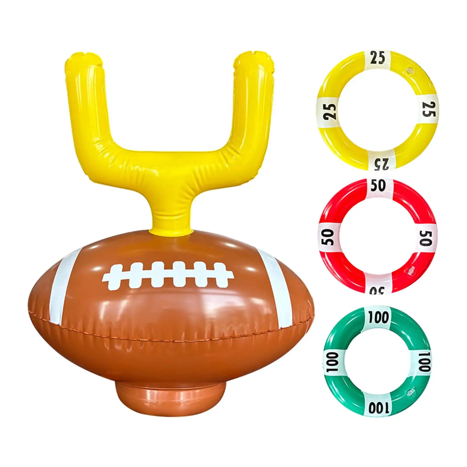 Football Ring Toss Hat Toy Durable Family Fun Activities Throwing Ring Game for Outdoor Carnival Birthday Activity Christmas