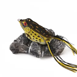 Premium Soft Frog Lure with 3D Eyes and Fishing Hooks - 5g (B)