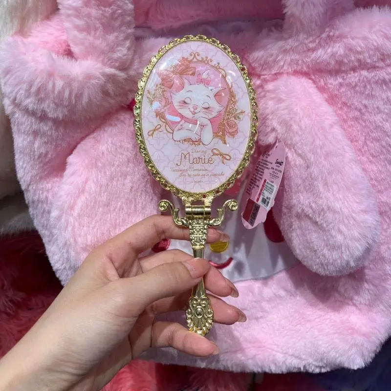 

Kawaii Disney Marie Cat Makeup Mirror Cartoon New Handle Folding Mirror Desktop Portable Portable Makeup Mirror Birthday Gift