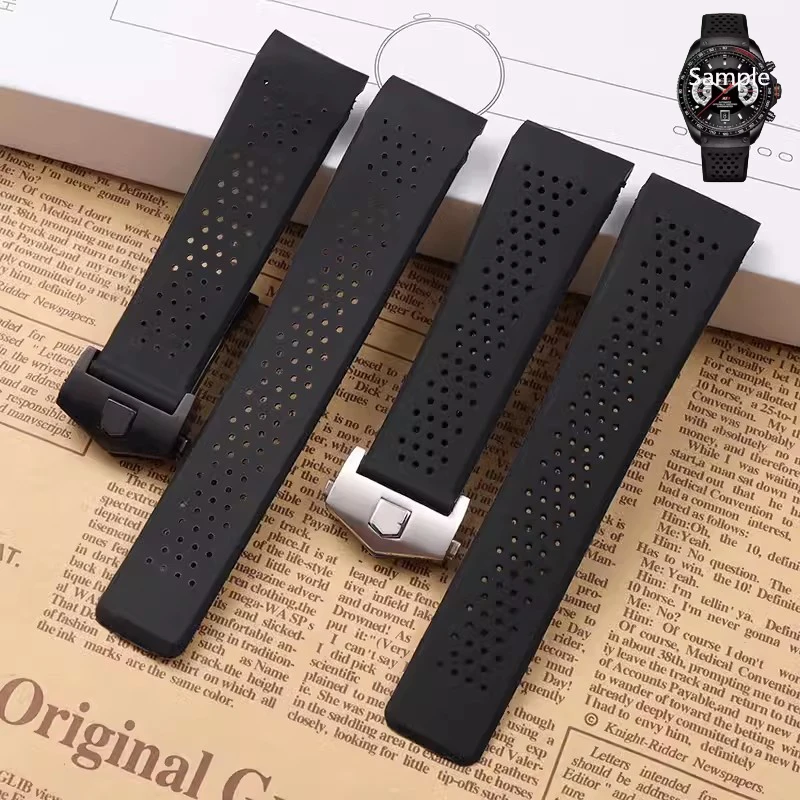 Orologio Bracciale Per Tag Heuer Grand Carrera Aquaracer Cinturino In Silicone Da Uomo Accessori Per Cinturini Per Orologi Cinturino In Gomma 22Mm 24M