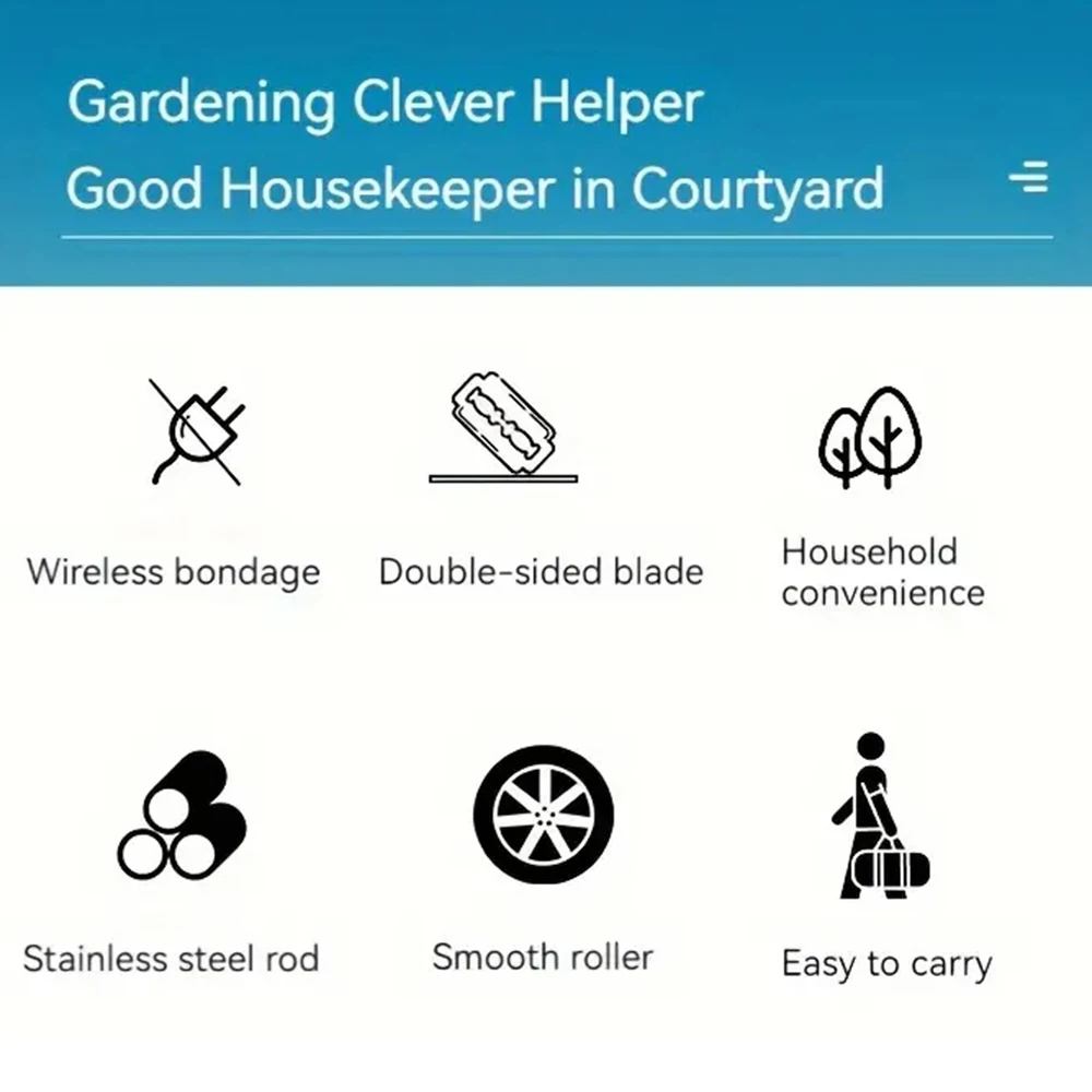 1 Pack Wheeled Manual Lawn Edger Artificial Lawn Mower, Weeding Garden Tools Wheeled Rotary Edger Rotary Shears