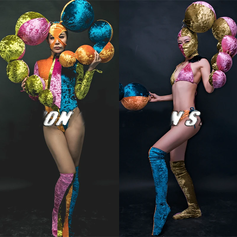

Women Cosplay Party Festival Outfit Sexy Gogo Dance Costume Pole Dance Bodysuit Bar Nightclub Dj Ds Stage Rave Wear XS6778