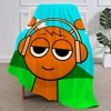 Cartoon S-Sprunki Pattern Incredibox Blanket Plush Nap Sofa rug for Living Room Office Bedroom Birthday Home Travel Kid Gifts 3