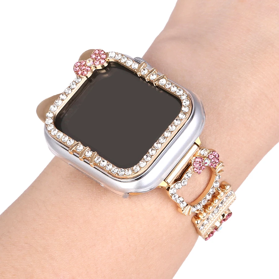 Bling Metal Cartoon Band For Apple Watch Series 987654321 38/40