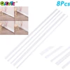 8Pcs 1:6/1:12 Dollhouse Miniature Accessories Molding Wood Trim Skirting Line Wall Panel Waist Lines White Baseboard Top Line 1