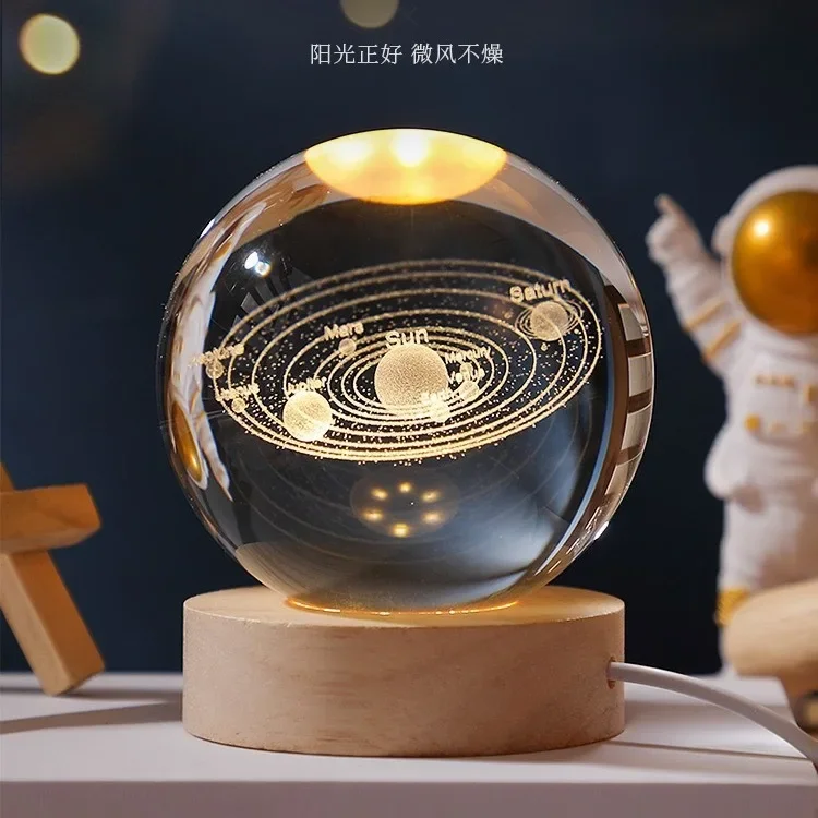 

3d-луна, хрустальный шар, астрономическая Galaxy, система на солнечных батареях, светящиеся шарики, снег, стеклянный шар, ночник, украшение для дома и рабочего стола