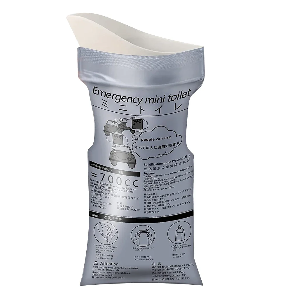 20 Sacchetti Per Orinatoio Di Emergenza Usa E Getta, 600 Ml, Con Polimero Che Trasforma Liquido In Gel. Unisex, Per Bambini E Adulti. Ideali Per Viaggi, Campeggio E Ingorghi.