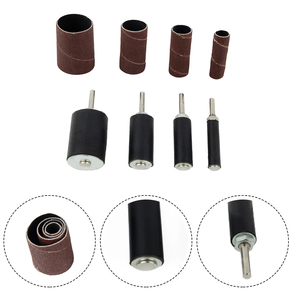 

Brand New And Buffing Out Irregular Shapes Sandpaper Rolls 16Pcs Set Black + Red-brown Emery Lightweight Metal