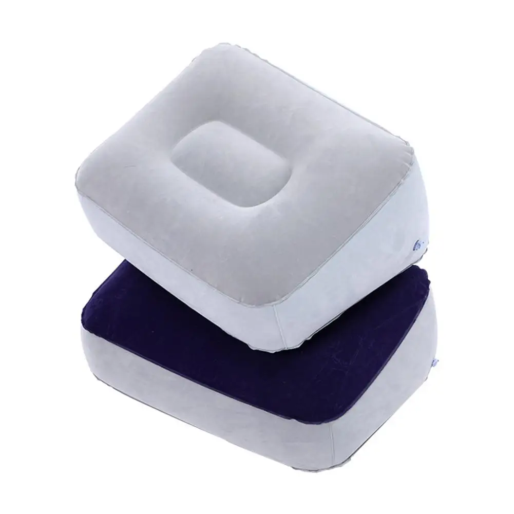 Portable Soft Footrest Pillow PVC Inflatable Foot Rest Folding Pillow Cushion Travel Office Home Leg Up Relaxing Feet Tool 4
