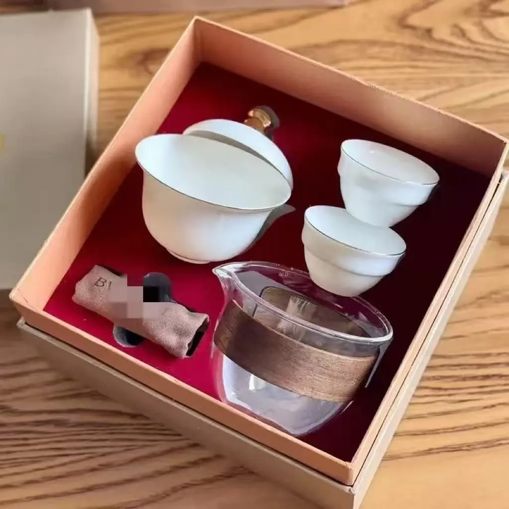 Light Luxury Ceramic Travel Tea Set Gift Set High-end Portable Travel Tea