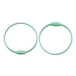 Colorful Iron Key Rings for Jewelry Making and DIY Crafts (10 - Pack, 50mm) (Light green)