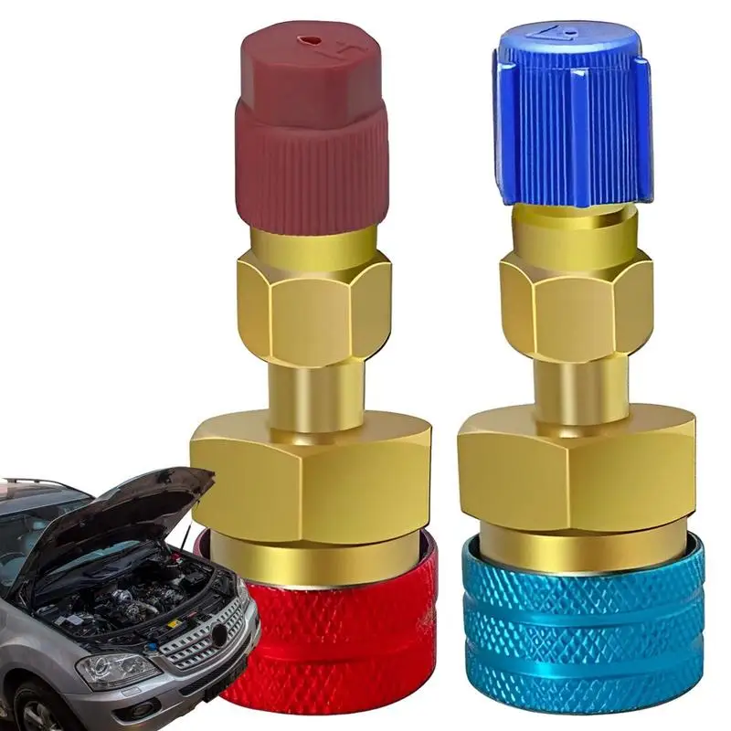 Car Brass Connector r1234yf To r134a Quick Couplers Adapter Refrigerant Air Conditioning