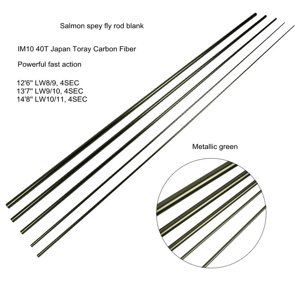 Aventik 12'6'' 13'7'' 14'8'' IM10 Salmon Fly Fishing Rod Blanks Fast