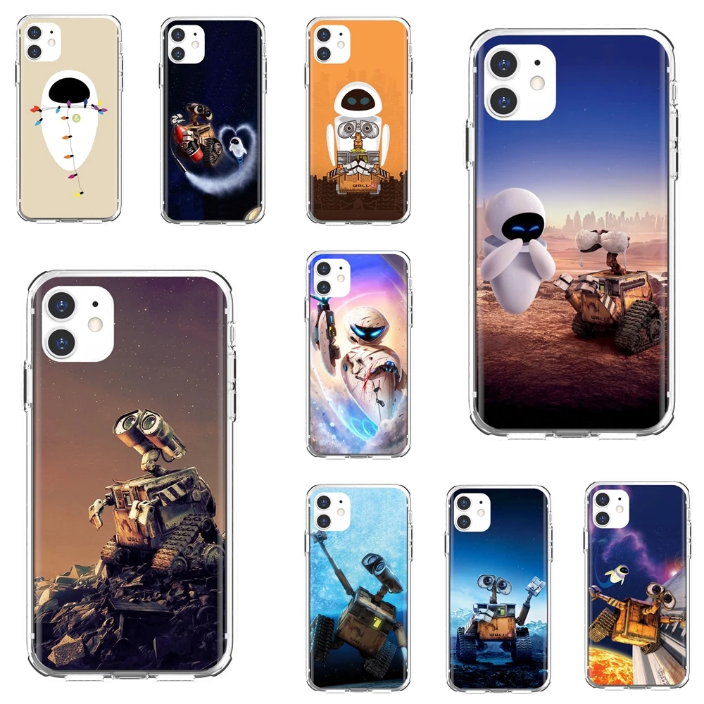 iphone 11 case with card holder Hot Wall-E Robot Wall E Movie For iPhone 10 11 12 13 Mini Pro 4S 5S SE 5C 6 6S 7 8 X XR XS Plus Max 2020 TPU Case Cover iphone 11 card case