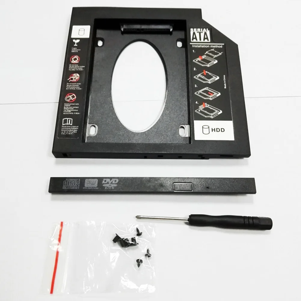 Ʈ CD DVD-ROM Optibay 2 ° SSD HDD ϵ ̺ ĳ Ʈ, SATA 3.0 ˷̴ öƽ, 9.5mm, 12.7mm