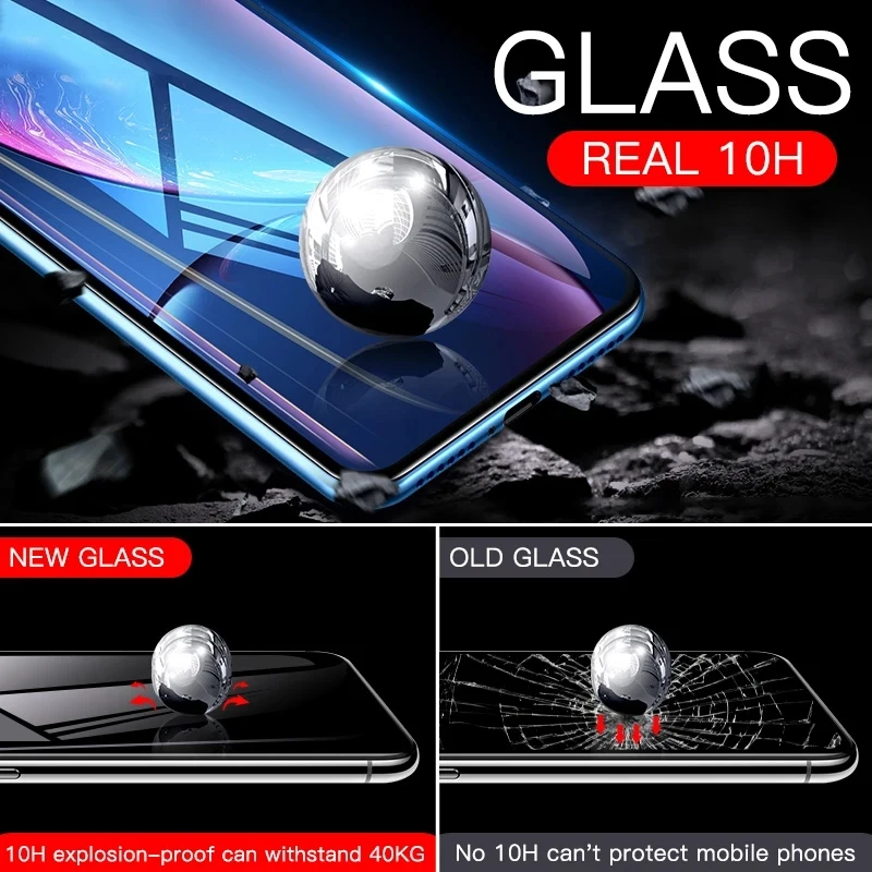 4 sztuki 10D hartowanego szkła dla iPhone 14 11 12 13 Max Mini 7 8 Plus pełna osłona ekranu dla iPhone 15 Pro X XR XS MAX