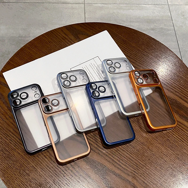 Luxury Matte Hard PC Ultra Slim Shockproof Phone Case with Frosted Finish and Camera Protector