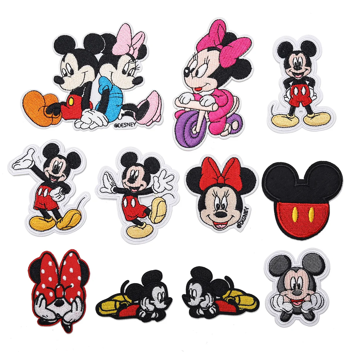 

11Pcs Mickey Mouse Minnie Patches DIY Sew Disney Fabric Iron on Patch Diy Decor Clothes T shirt Cartoon Embroidered Applique