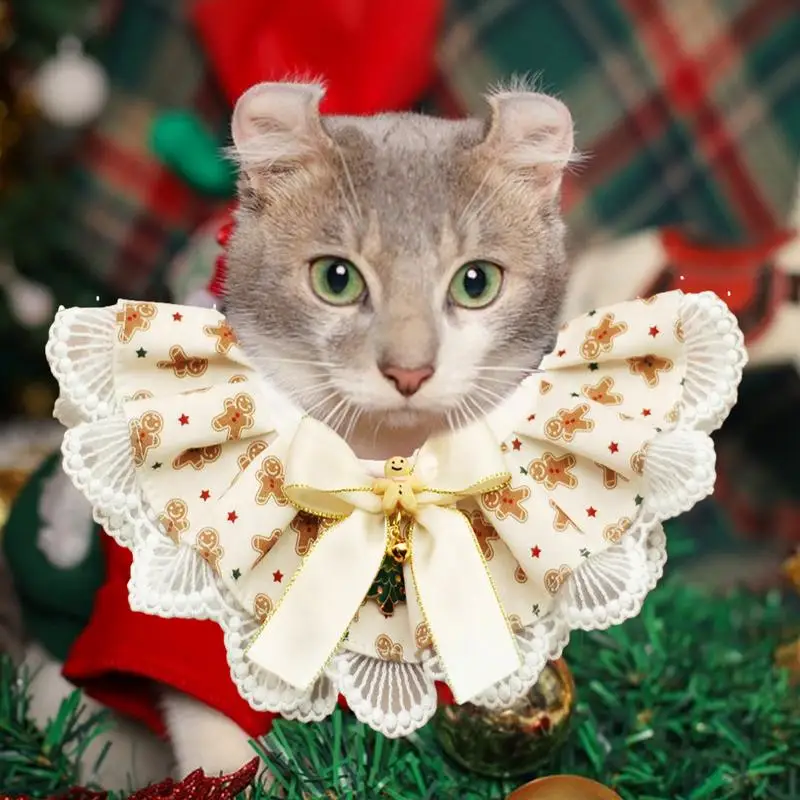 Cute Christmas Dog Bandanas Adjustable Soft Bibs