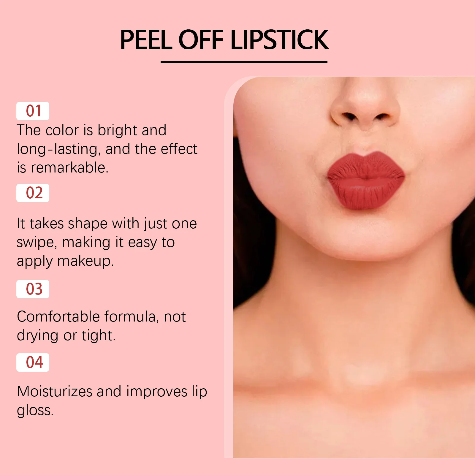 Peel off Lipstick Long-Lasting Moisturizing Non Stick Cup Portable Care Lip Gloss Waterproof Sexy Red Pink Lips Makeup Cosmetics 3