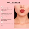 Peel off Lipstick Long-Lasting Moisturizing Non Stick Cup Portable Care Lip Gloss Waterproof Sexy Red Pink Lips Makeup Cosmetics 3