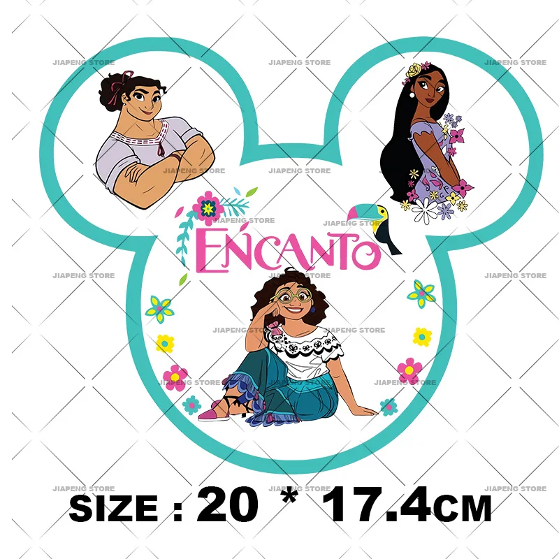 Mirabel Patches For Clothes Cute Disney Encanto Cartoon Heat Transfer Printing Stickers For Girl T-Shirt Appliques Clothes Decor 