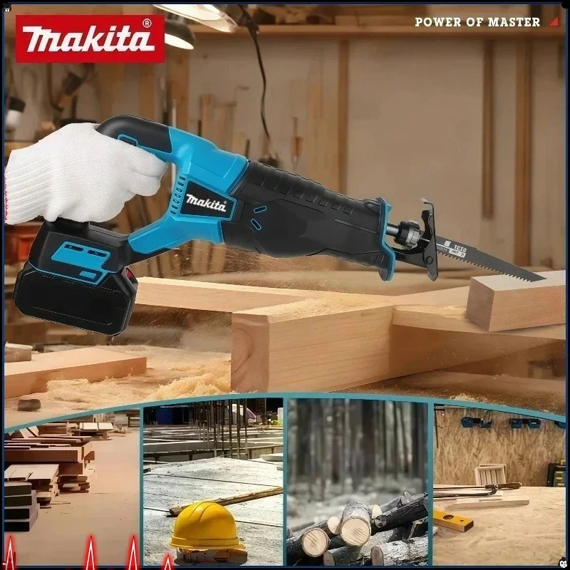 마키타 브러시리스 왕복톱 휴대용 무선 전동 공구 마키타 18V 배터리용 톱날 4개 포함
