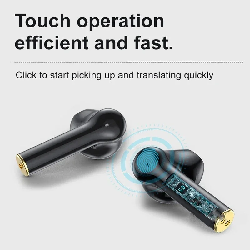 Bluetooth5 Voice Translator Earbud,Wireless 144Language Translate Earphone Real Time Smart Travel Voice Translation Headphone