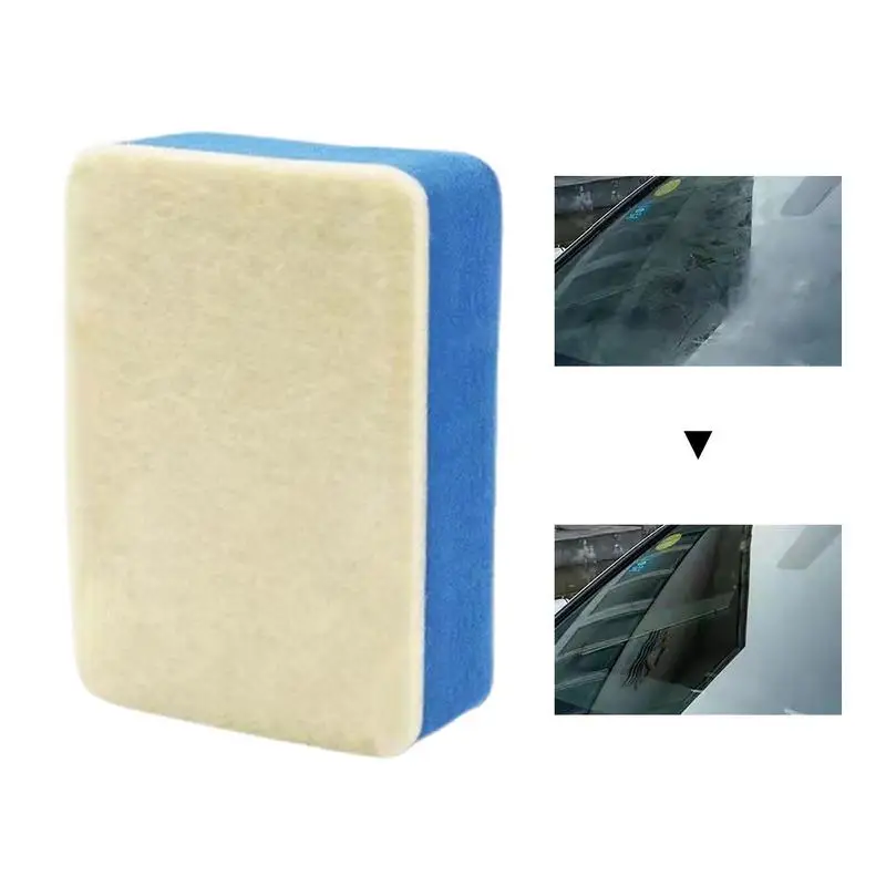 

Glass Oil Film Cleaning Wipe Wool Felt Sponge Polishing Pads Windshield Decontamination Cleaning Wipes Cleaning Glass Brush