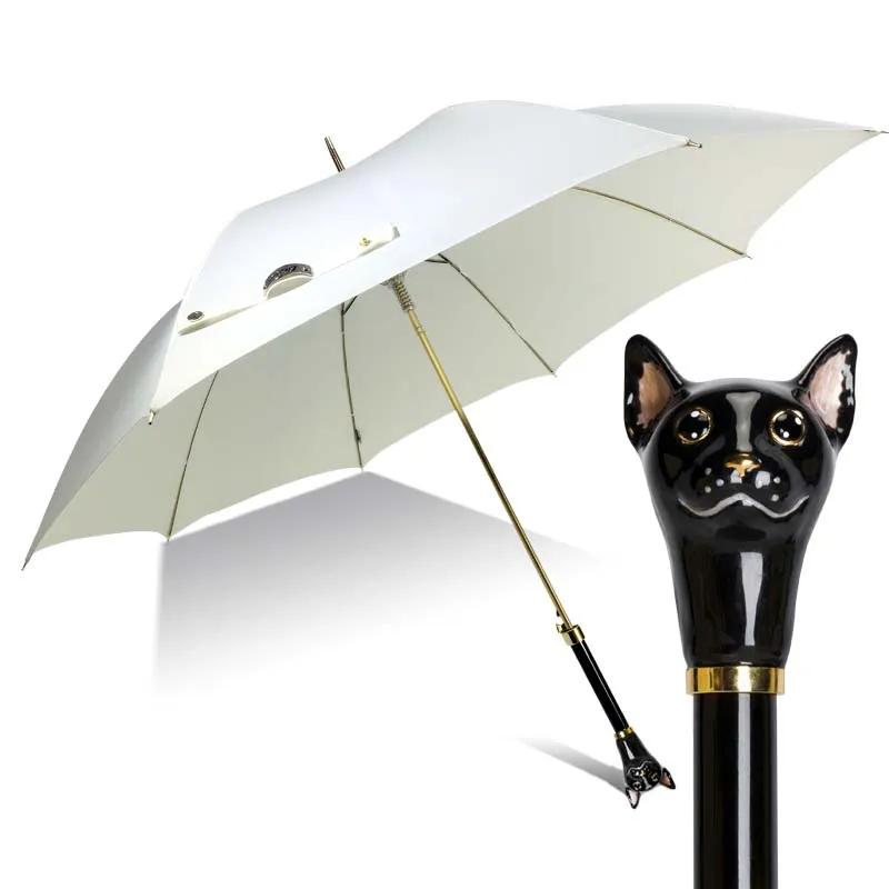 

Ветрозащитная новинка, стильный длинный прочный зонт для девушек, складной зонт